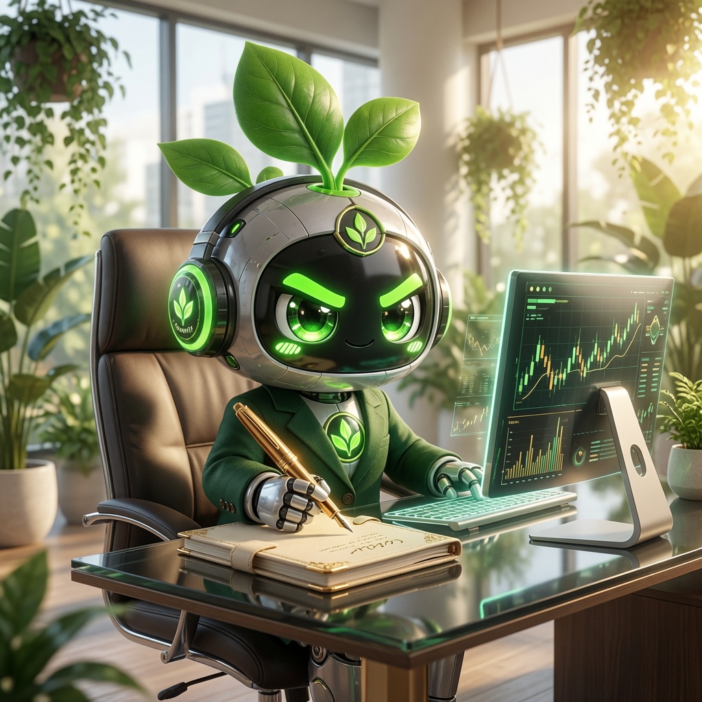 Thèse d'investissement crypto iaDOTA - mascotte et graphique de portefeuille